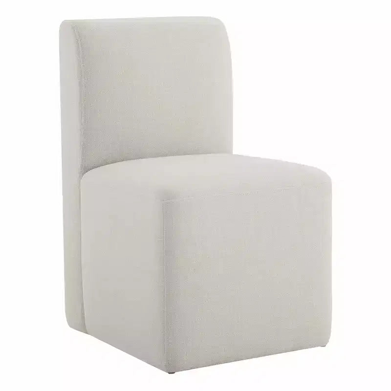Chaises de salle à manger roulantes rembourrées Spruce&Spring avec roulettes, lot de 2