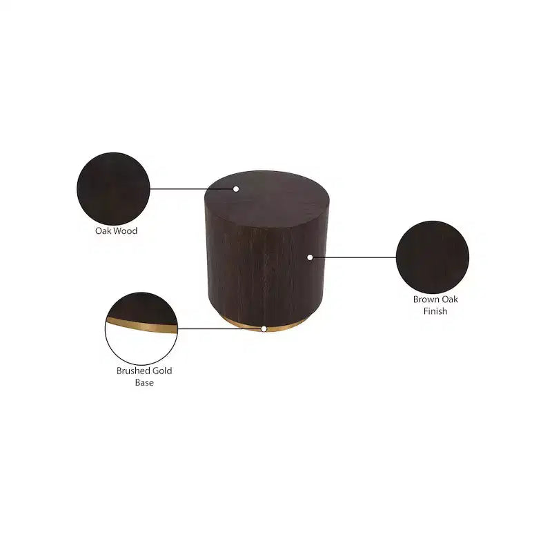 Meridian Furniture, Table d'appoint Nile chêne brun