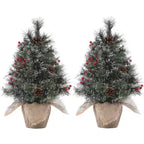 Sapin de table floqué Acekool 90 cm : ambiance saisonnière instantanée avec éclairage sans fil