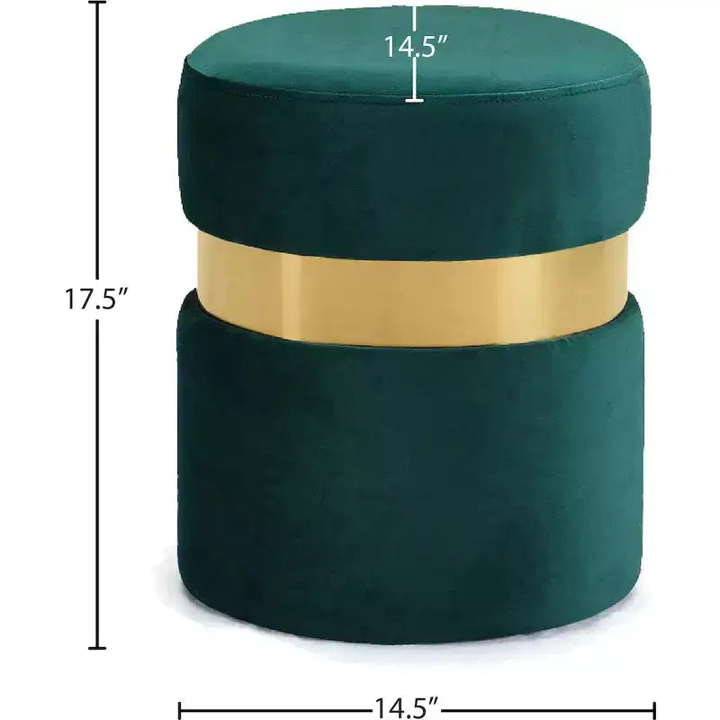 Meridian Furniture, Pouf/Tabouret en velours Hailey