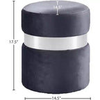 Meridian Furniture, Pouf/Tabouret en velours Hailey