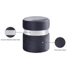 Meridian Furniture, Pouf/Tabouret en velours Hailey