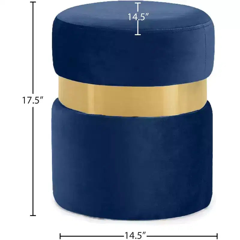 Meridian Furniture, Pouf/Tabouret en velours Hailey