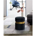 Meridian Furniture, Pouf/Tabouret en velours Hailey