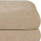 Meridian Furniture, Pouf modulaire rembourré en tissu chenille Stellar