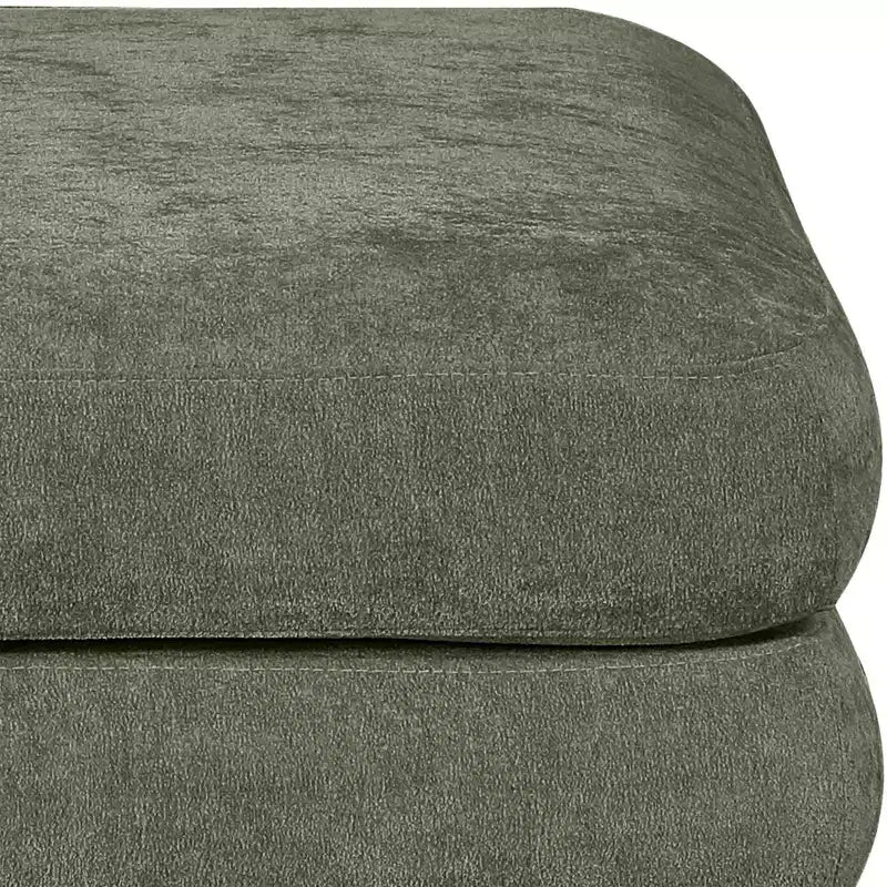 Meridian Furniture, Pouf modulaire rembourré en tissu chenille Stellar