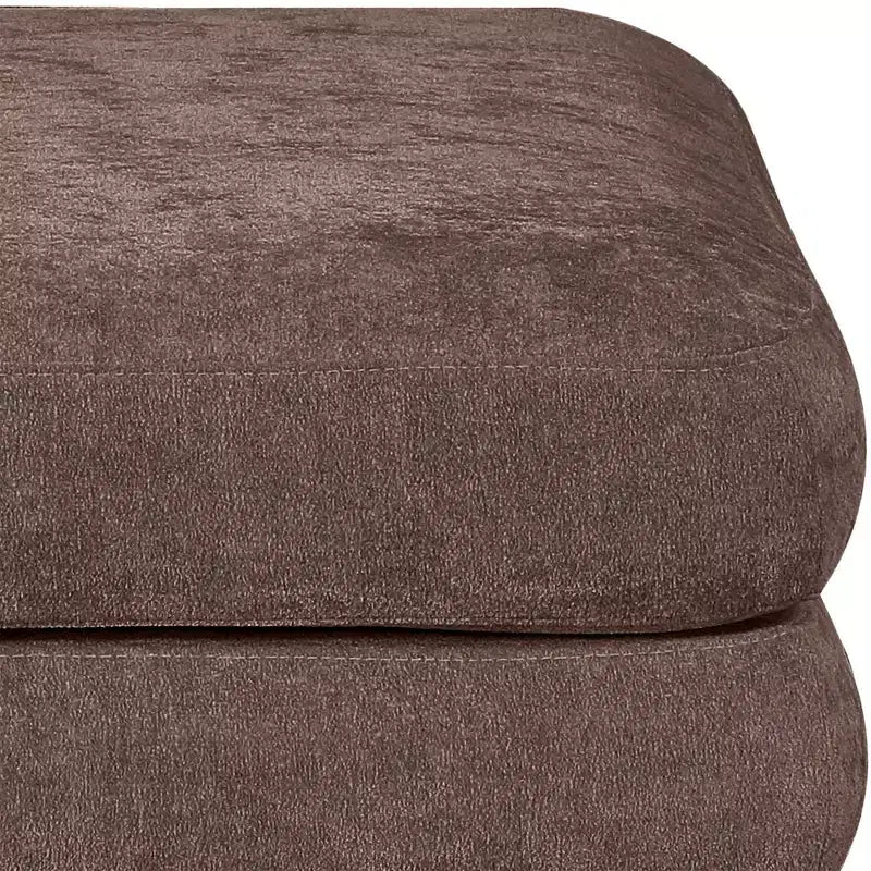 Meridian Furniture, Pouf modulaire rembourré en tissu chenille Stellar