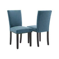 Modern Dining Chairs Set of 2, Upholstered Fabric Kitchen Chairs with Nailhead Trim, Comfortable Dining Chairs for Small Space Apartment, Home