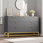 53.5 7-Drawer Dresser with Metal Legs, Modern Chest Organizer for Bedroom, Living Room, Entryway