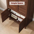 Armoire-penderie en bois de 72 po avec tringle de suspension, armoire haute autoportante avec 18 tablettes réglables