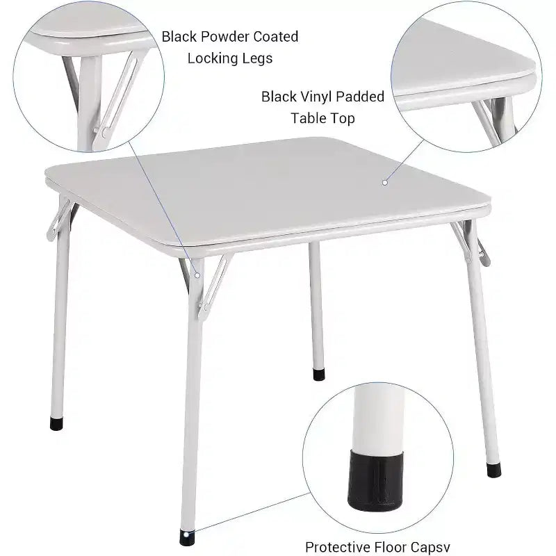 Ensemble table et chaises Acekool pour enfants – Pliable, sièges rembourrés pour jouer et manger