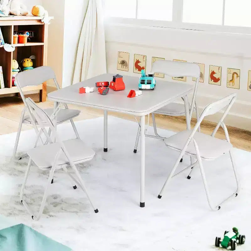 Ensemble table et chaises Acekool pour enfants – Pliable, sièges rembourrés pour jouer et manger