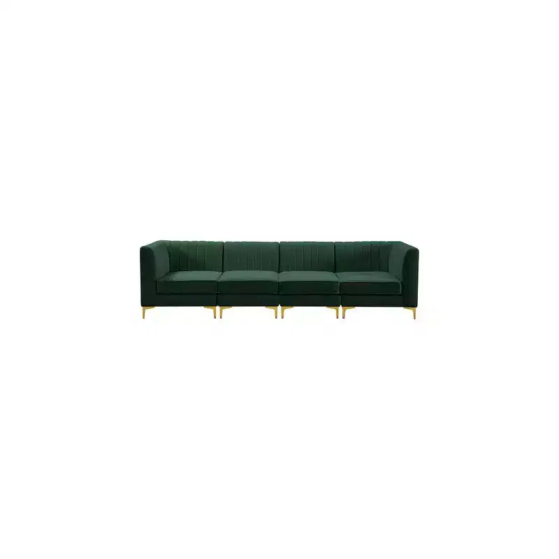 Meridian Furniture, Canapé modulable en velours Alina