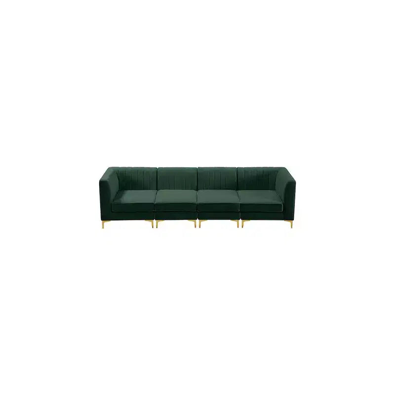 Meridian Furniture, Canapé modulable en velours Alina