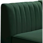 Meridian Furniture, Canapé modulable en velours Alina