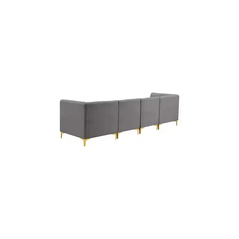 Meridian Furniture, Canapé modulable en velours Alina