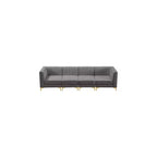 Meridian Furniture, Canapé modulable en velours Alina