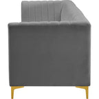 Meridian Furniture, Canapé modulable en velours Alina