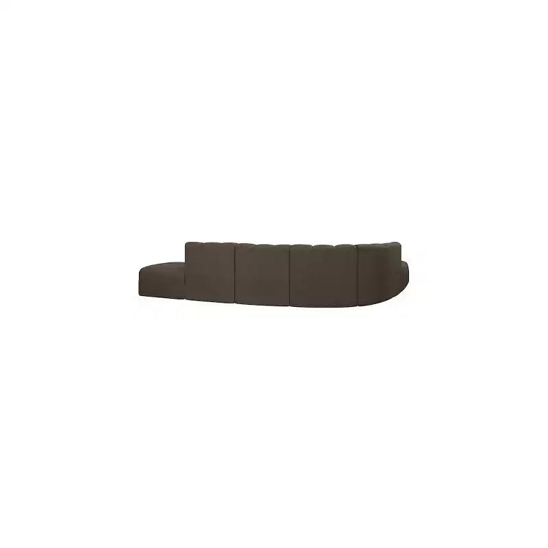 Canapé modulable en tissu bouclé marron Arc Meridian Furniture