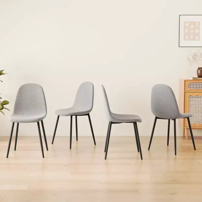 Chaises de salle à manger modernes en lin GDFStudio Selia (lot de 4)