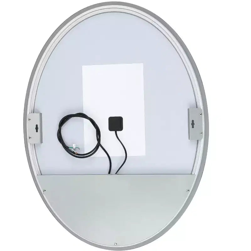 Miroir ovale Nolan 24 po en aluminium à DEL - LMR1005 - Blanc - Safavieh