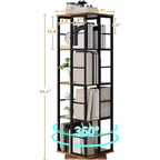 Étagère de rangement rotative en métal Acekool à 4 niveaux, avec roulement à billes à 360°, organiseur d'angle, style industriel