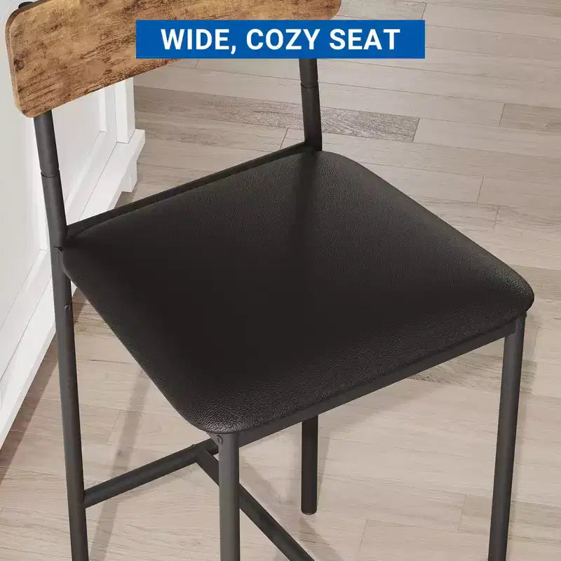 Lot de 4 tabourets de bar, tabourets de bar de cuisine avec repose-pieds, tabourets de bar rembourrés hauteur comptoir, chaises de bar avec dossier pour îlot de cuisine, appartement