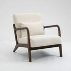 Fauteuil rembourré avec accoudoirs incurvés, fauteuil d'appoint en tissu moderne du milieu du siècle pour chambre, appartement, studio, bureau, salle d'attente, salon