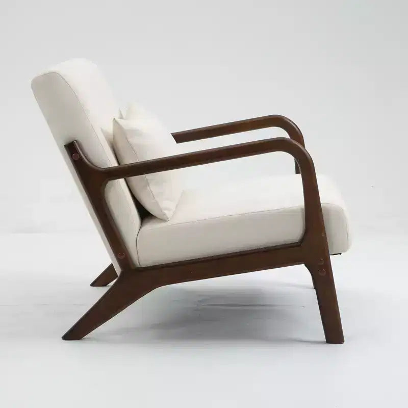 Fauteuil rembourré avec accoudoirs incurvés, fauteuil d'appoint en tissu moderne du milieu du siècle pour chambre, appartement, studio, bureau, salle d'attente, salon