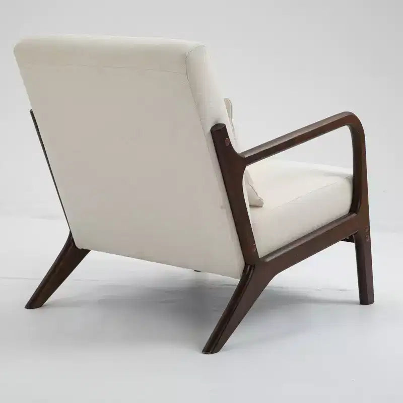 Fauteuil rembourré avec accoudoirs incurvés, fauteuil d'appoint en tissu moderne du milieu du siècle pour chambre, appartement, studio, bureau, salle d'attente, salon