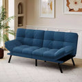 Dyonery 71 Sofa Bed Convertible Couch, Sofa Bed with Memory Foam, Adjustable Backrest & Armrests, Multifunctional Small Loveseat Sleeper Sofa
