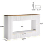 Console de télévision moderne Lantine, table d'entrée de 140 cm en bois avec rangement, table de canapé étroite et longue derrière le canapé pour le salon, le couloir