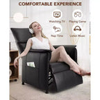 Fauteuil inclinable électrique pour salon, fauteuil inclinable avec télécommande et poches latérales