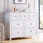 Commode à 7 tiroirs pour téléviseur de 48 pouces, meubles de rangement modernes en bois pour salon, chambre à coucher, dressing, bureau à domicile