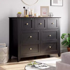 Commode à 7 tiroirs pour téléviseur de 48 pouces, meubles de rangement modernes en bois pour salon, chambre à coucher, dressing, bureau à domicile