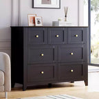 Commode à 7 tiroirs pour téléviseur de 48 pouces, meubles de rangement modernes en bois pour salon, chambre à coucher, dressing, bureau à domicile