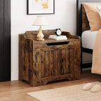 Banc de rangement décoratif Acekool, coffre d'entrée double usage avec charnière de sécurité