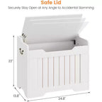 Banc de rangement décoratif Acekool, coffre d'entrée double usage avec charnière de sécurité
