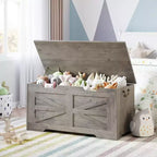 Banc de rangement décoratif Acekool, coffre d'entrée double usage avec charnière de sécurité