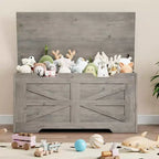 Banc de rangement décoratif Acekool, coffre d'entrée double usage avec charnière de sécurité