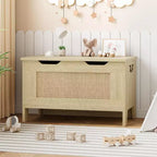 Banc de rangement décoratif Acekool, coffre d'entrée double usage avec charnière de sécurité