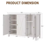 Meuble à chaussures avec 3 portes, armoire à chaussures autoportante à 4 niveaux pour entrée