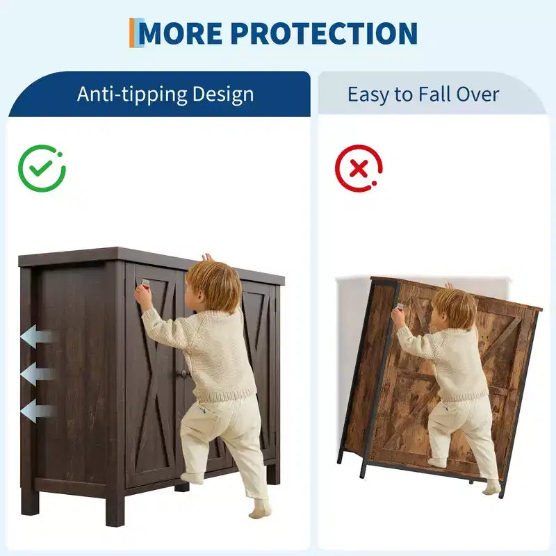 Meuble à chaussures avec 3 portes, armoire à chaussures autoportante à 4 niveaux pour entrée
