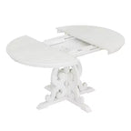 Ensemble de salle à manger rétro 5 pièces avec table extensible et 4 chaises rembourrées, rallonge de 40 cm, idéal pour la cuisine et la salle à manger