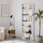 Étagère à livres en forme de H à 6 niveaux de 181 cm, organisateur de rangement ouvert robuste pour bureau à domicile, salon, chambre à coucher