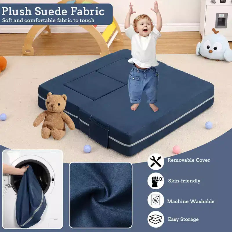 Canapé convertible pour enfant, 3 pièces, lit canapé en mousse, canapé modulaire pour chambre d'enfant ou salle de jeux