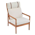 Fauteuils d'appoint scandinaves du milieu du siècle, lot de deux, structure en bois massif à dossier haut, chaises longues pour salon, chambre ou coin lecture