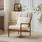 Fauteuils d'appoint scandinaves du milieu du siècle, lot de deux, structure en bois massif à dossier haut, chaises longues pour salon, chambre ou coin lecture
