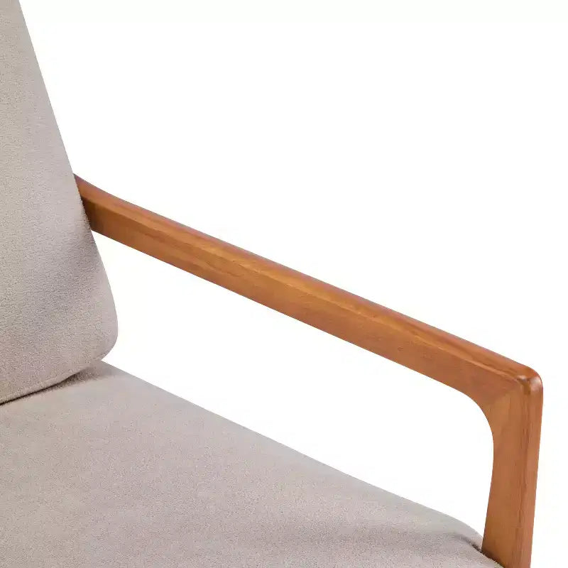 Fauteuils d'appoint scandinaves du milieu du siècle, lot de deux, structure en bois massif à dossier haut, chaises longues pour salon, chambre ou coin lecture