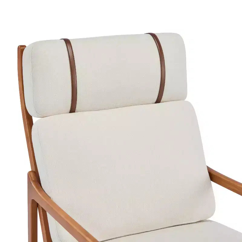 Fauteuils d'appoint scandinaves du milieu du siècle, lot de deux, structure en bois massif à dossier haut, chaises longues pour salon, chambre ou coin lecture